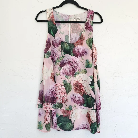 Show me Your Mumu Hydrangea Layered Diana Tunic Dress - Picture 2 of 10